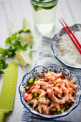 clean eating salad with crayfish