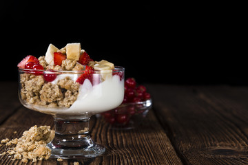 Portion of crunchy Yoghurt