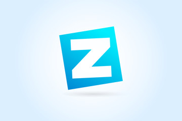 Abstract Z character vector logo icon template