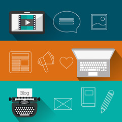 Blog design icons