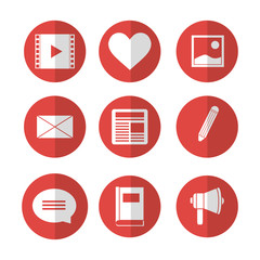 Blog design icons