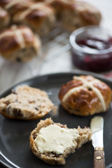 Obraz na płótnie Canvas Serving fresh homemade scones