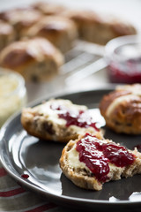 Serving fresh homemade scones