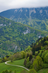 Mountain landscape in the Alps in the French Savoie.