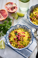 Vegeterian healthy salad, overhead view