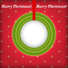 Christmas round frame with place for text vector