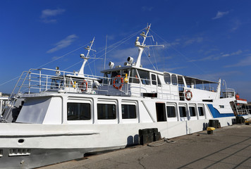 Fototapeta premium Small motor boat