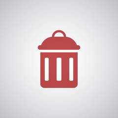 Flat red Delete icon