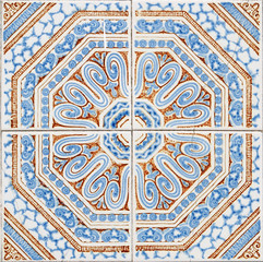Traditional Portuguese glazed tiles