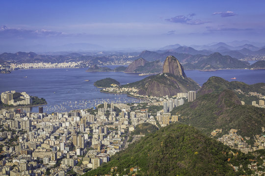 Beautiful skyline view of Rio de Janeiro, Brazil