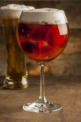 Different glasses of beer