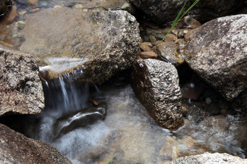 Mountain stream waterfall