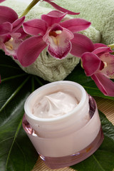 Face Cream and Pink Orchid