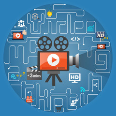 Video Marketing Advertising Concept Background