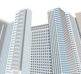 Tower scene,architecture style vector on a white background