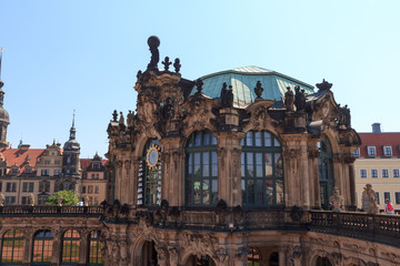 Fototapeta na wymiar Glockenspiel pavilion at palace Zwinger, Dresden