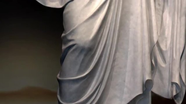 Jesus Christ Christus statue Mormon LDS Temple tilt up 4K