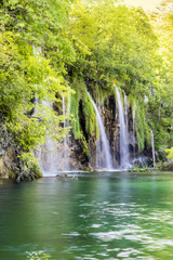 Fototapeta na wymiar Waterfalls in Plitvice Lakes National Park, Croatia