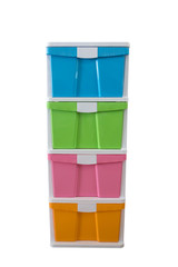 Fototapeta premium Plastic containers isolated on white background