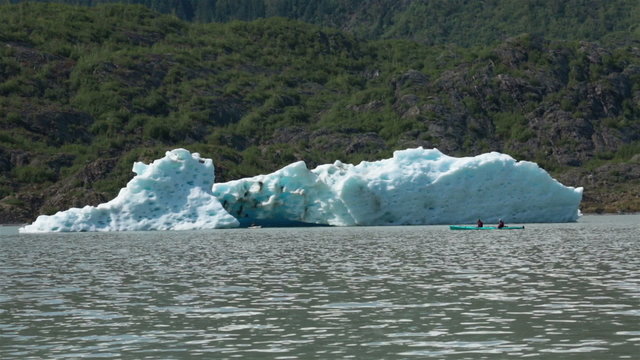 Kayaks Mendenhall Glacier icebergs Juneau Alaska HD 7054