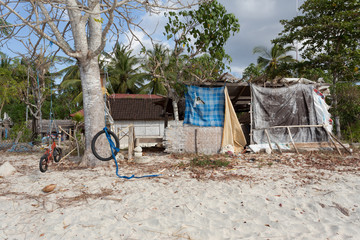indonesian house - shack on beach