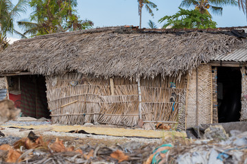 indonesian house - shack on beach