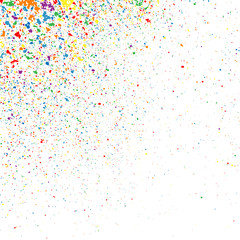 Colorful explosion of confetti.  Colorful grainy texture vector.