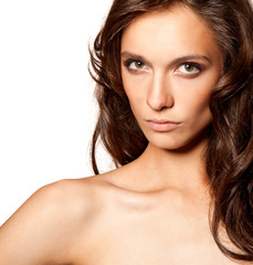 Fototapeta premium Young shiny woman portrait