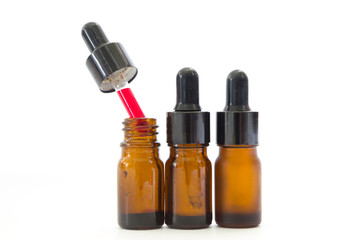 Medicine bottles isolated on white background