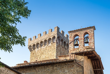 Fototapeta premium Gargonza Castle, a medieval village in Monte San Savino, Italy