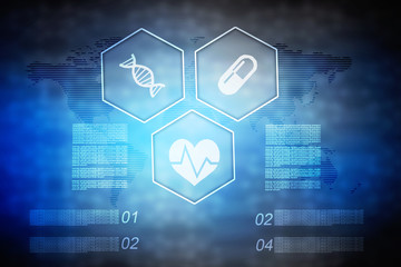 Abstract medical background