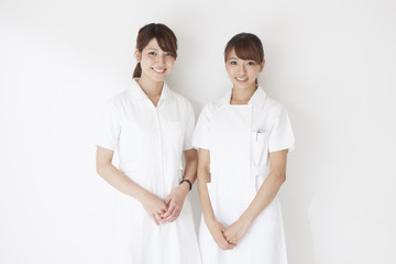 Two women nurses portrait