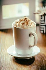 hot chocolate with whipped cream