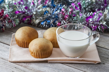 Bread and a glass of milk