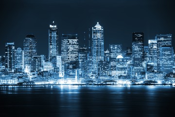 Night in the Seattle