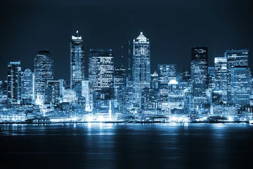 Fototapeten Nacht in Seattle © Tomasz Zajda