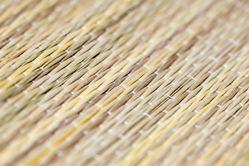 Straw mat on the beach

