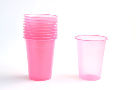 Pink plastic glasses