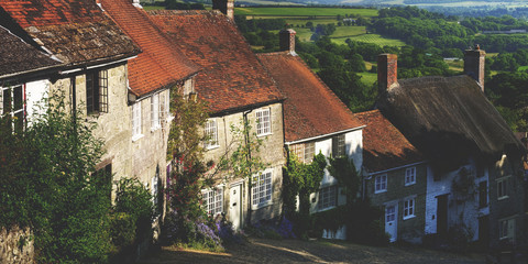 Naklejka premium Home Rural Scene House British Culture Destination Travel Concep