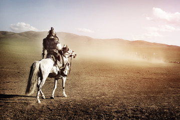 Lone Man Staring At The Crowd Of Soldiers Army Concept