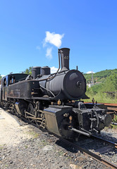 Plakat vieille locomotive d'antan
