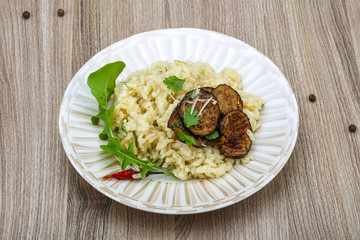 Risotto with eggplant