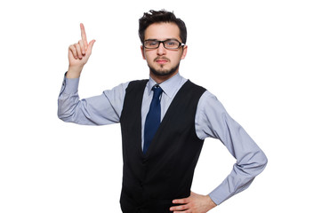 Young businessman isolated on white