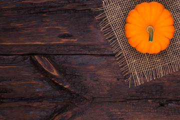 pumpkins on a wooden table