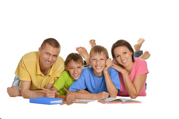 Parents help children do  homework