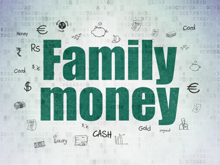 Currency concept: Family Money on Digital Paper background