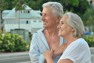 Fototapeta premium Senior couple resting at the resort