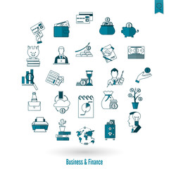 Business and Finance Icon Set