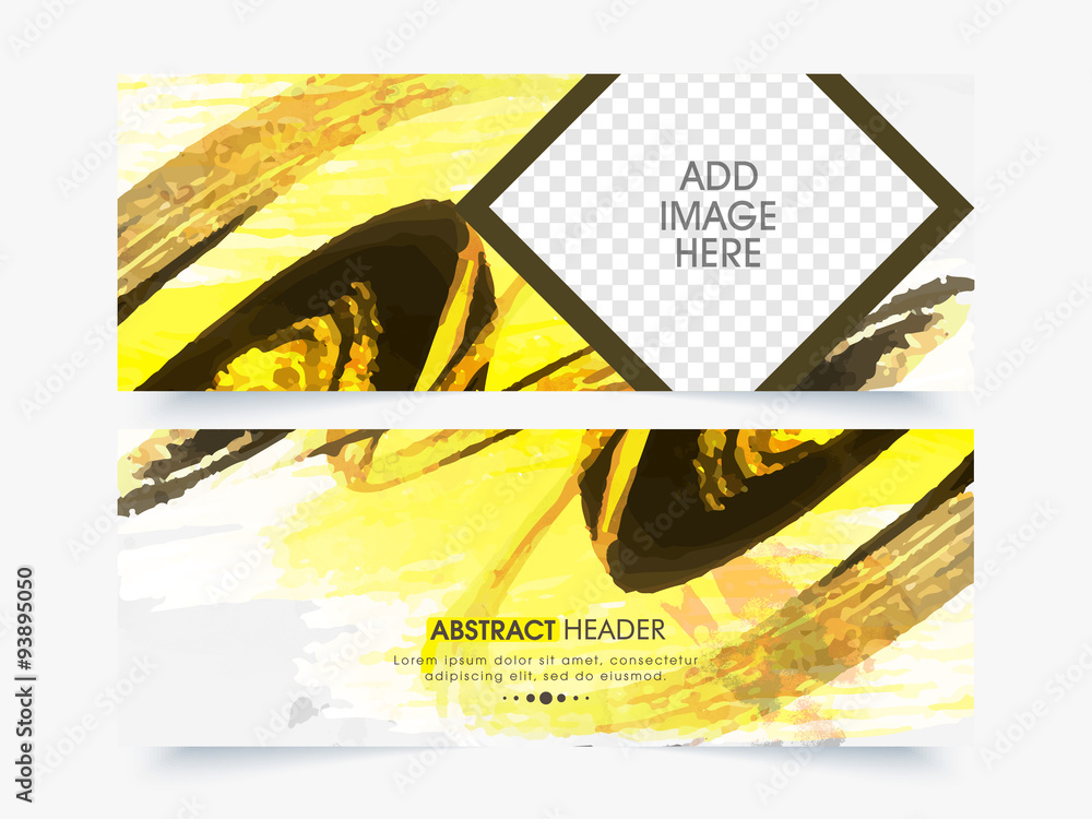 Poster Abstract website header or banner set.