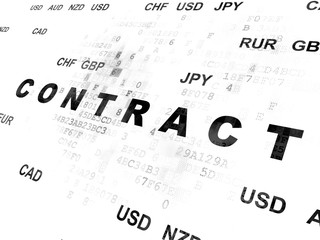 Finance concept: Contract on Digital background